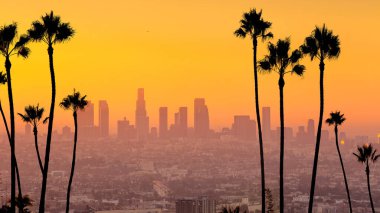 Los Angeles şehir merkezi gökyüzü, Los Angeles şehri, Birleşik Devletler