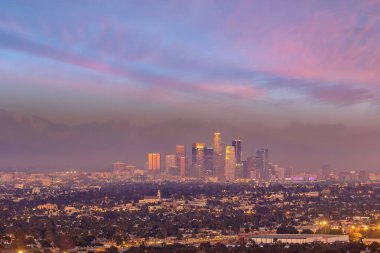 Los Angeles şehir merkezi gökyüzü, Los Angeles şehri, Birleşik Devletler