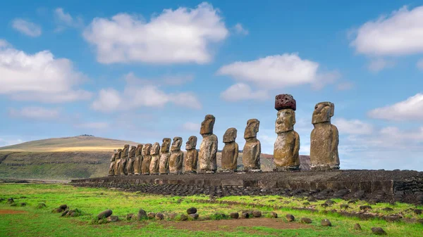 Ancient Moai Easter Island 000 Miles Coast Chile — Stock Photo, Image