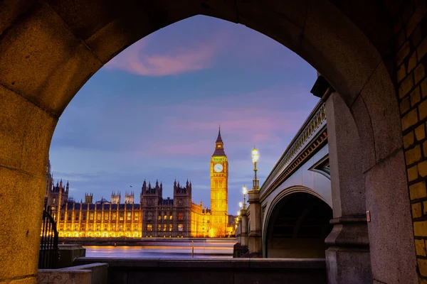 Небо Над Лондоном Биг Беном Зданиями Парламента Города Великобритании — стоковое фото