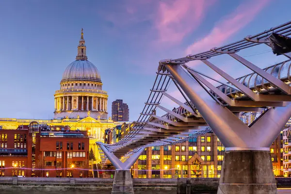 Лондонський Міський Пейзаж Міським Пейзажем Святого Павла Великобританії Англія — стокове фото