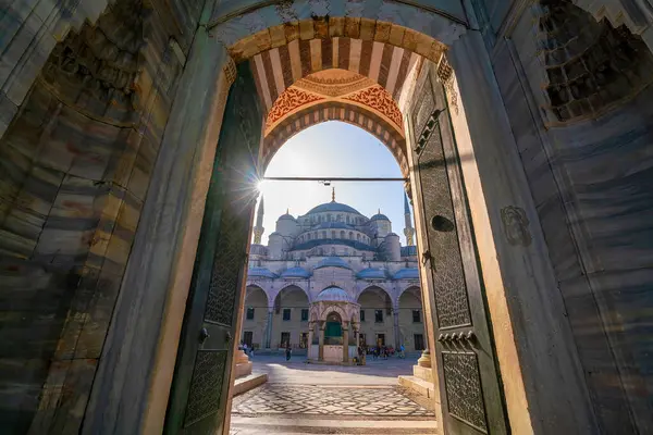 Мечеть Султанахмет Голубая Мечеть Стамбуле Турция Стоковое Изображение