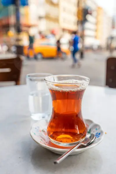 Турецький Традиційний Турецький Чай Стамбулі Туреччина Стокова Картинка