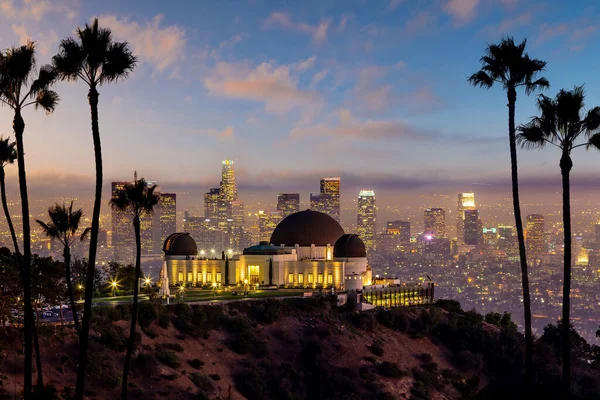 Downtown Los Angeles City Skyline Cityscape Verenigde Staten Rechtenvrije Stockfoto's
