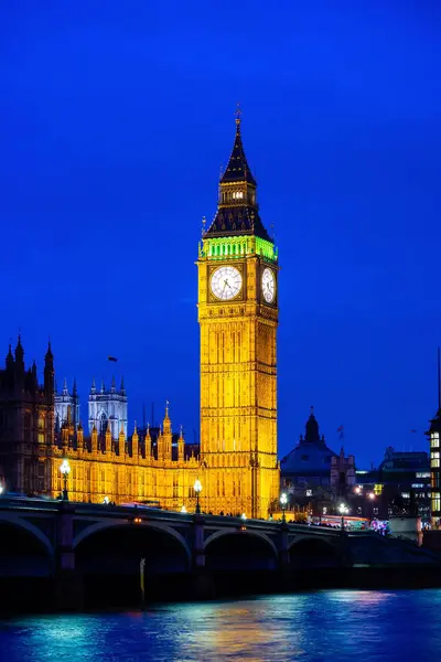 Небо Над Лондоном Биг Беном Зданиями Парламента Города Великобритании Стоковое Фото