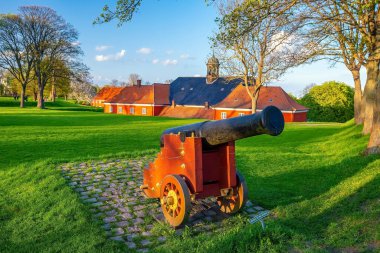 Danimarka, Kopenhag 'daki Kastellet Kalesi' nin manzarası.