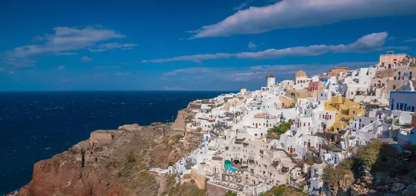 Cityscape Oia Town Santorini Island Greece Stock Picture