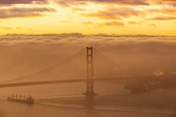 Stock image Famous Golden Gate Bridge San Francisco in California USA at twilight