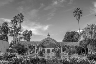 San Diego Balboa halk parkı Kaliforniya 'da gün batımında