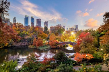 Central Park sonbaharda Manhattan şehir merkezinde New York City ABD