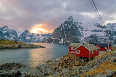 Norveç, Avrupa 'da Lofoten' in güzel doğa manzarası
