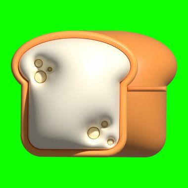 Yeşil Ekran Arkaplan ile 3B Kek Varlıkları Tasarımı