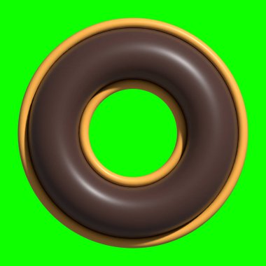 Yeşil Ekran Arkaplan ile 3B Kek Varlıkları Tasarımı