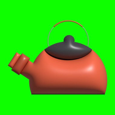 3 Boyutlu Mutfak Yeşil Ekran Arkaplanı olan Elementleri Ayarla