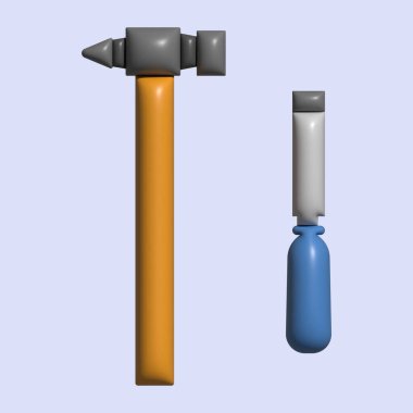 Işık Arkaplan ile 3B İnşaat Aracı Varlığı