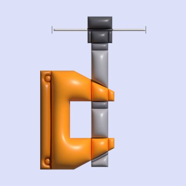 Işık Arkaplan ile 3B İnşaat Aracı Varlığı