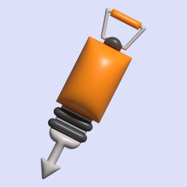 Işık Arkaplan ile 3B İnşaat Aracı Varlığı