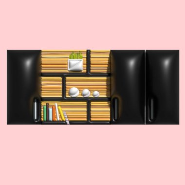 Işık Arkaplan ile 3B Mobilya Grafiksel Varlığı