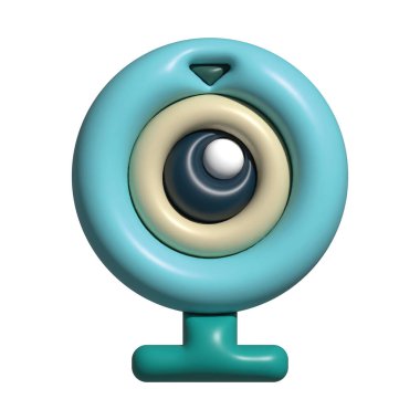 Beyaz arkaplan ile 3B Fotoğraf Günü Varlığı