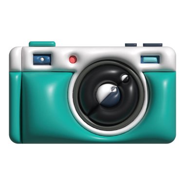 Beyaz arkaplan ile 3B Fotoğraf Günü Varlığı