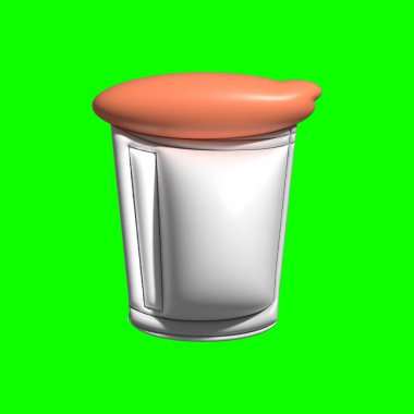 Yeşil ekran arkaplanlı Peynir Günü 3D