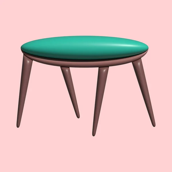 3D Furniture Graphic Asset with Light Background