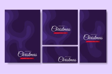 Soyut Arkaplan Geometrik Özellikli Mutlu Noeller ve Sosyal Medya Paketi