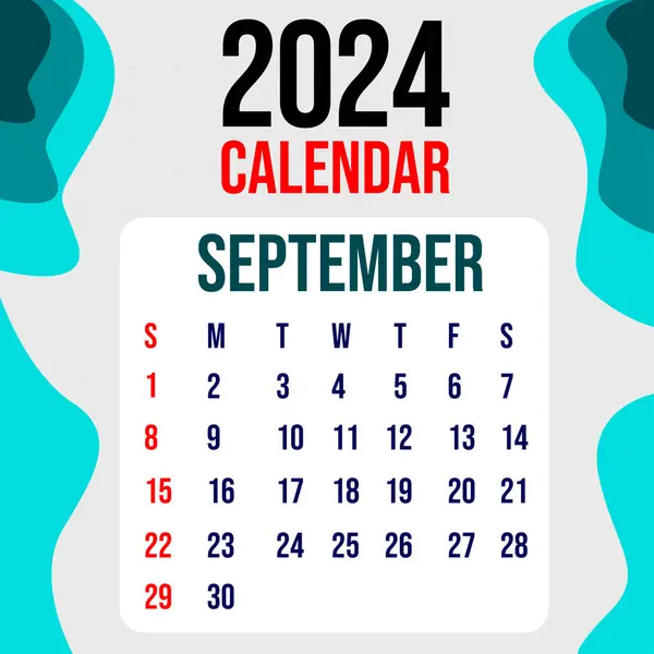 Takvim 2024 Renkli Şablon Tasarımı