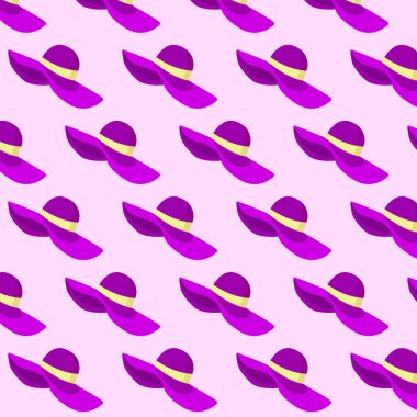 Pembe Plaj Şapkasız Şablon Muhteşem Arkaplan