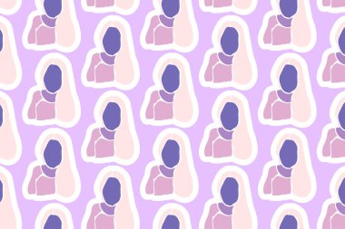 Vektör Kadınların günlük ögesi Kusursuz Desen Arkaplanı