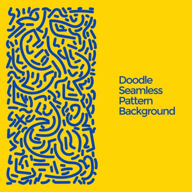 Vektör el çizilmiş karalama elemanları deseni soyut, pürüzsüz arkaplan