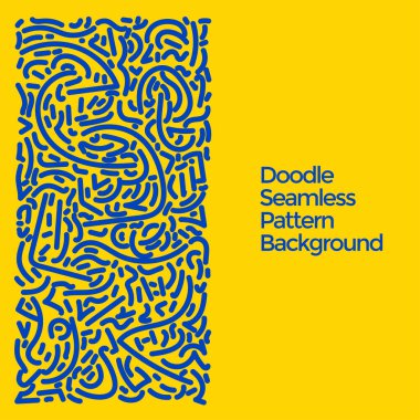 Vektör el çizilmiş karalama elemanları deseni soyut, pürüzsüz arkaplan