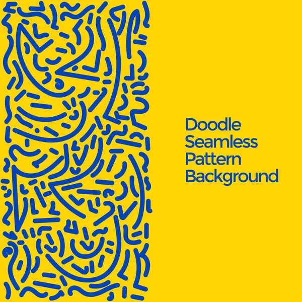 Vektör el çizilmiş karalama elemanları deseni soyut, pürüzsüz arkaplan