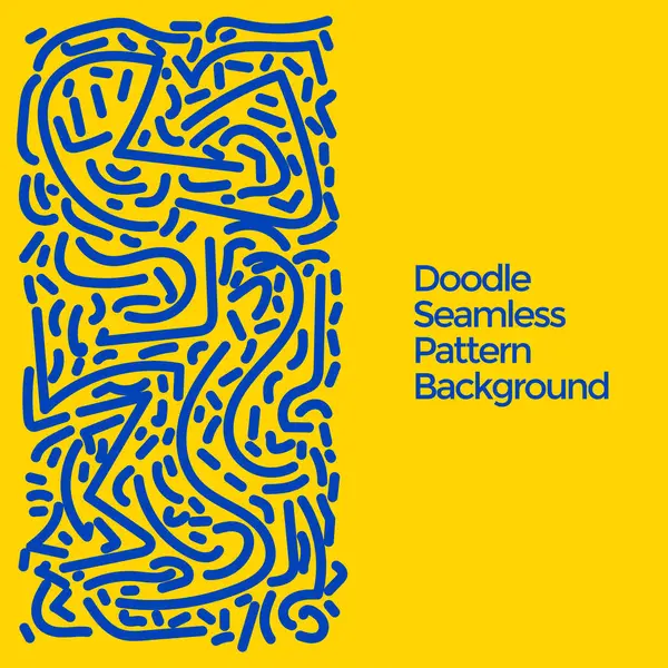 Vektör el çizilmiş karalama elemanları deseni soyut, pürüzsüz arkaplan