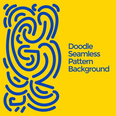 Vektör el çizilmiş karalama elemanları deseni soyut, pürüzsüz arkaplan