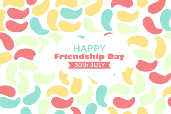 Grafik Kaynağınız İçin Mutlu Dostluk Günleri 30 Temmuz Soyut Arkaplanı