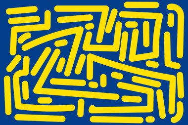 Grafik kaynağınız için Sarı ve Mavi renkli Doodle Soyut Arkaplan Manzarası