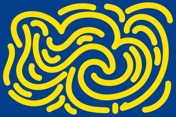 Grafik kaynağınız için Sarı ve Mavi renkli Doodle Soyut Arkaplan Manzarası