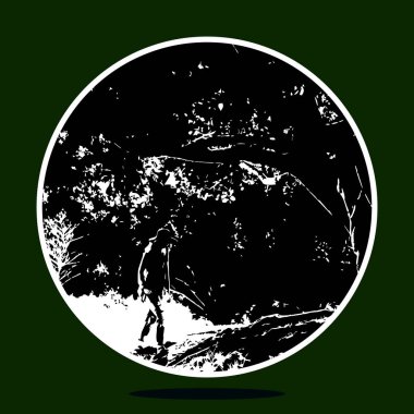 Güzel Düz Tasarım Doğal Manzara Güzel Kadın arka plan temalı