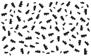 Memphis Deseni Soyut Element Arkaplanı Siyah ve beyaz renklerle