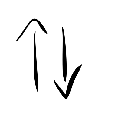 Ok çizgisi çizimi el çizimi tarzıyla