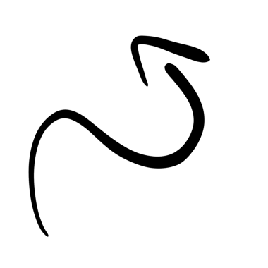 Ok çizgisi çizimi el çizimi tarzıyla