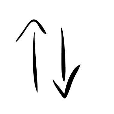 Ok çizgisi çizimi el çizimi tarzıyla