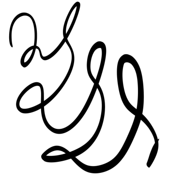 El çizimi çizgi karalama eğrisi sarmal çizgi