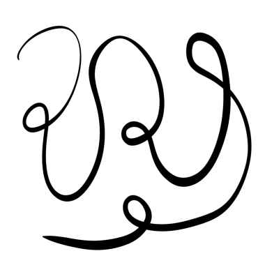 El çizimi çizgi karalama eğrisi sarmal çizgi