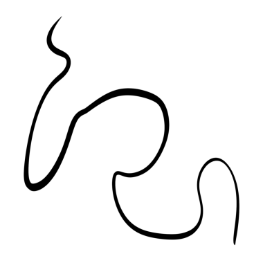 El çizimi çizgi karalama eğrisi sarmal çizgi