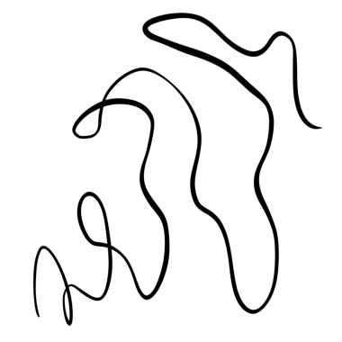 El çizimi çizgi karalama eğrisi sarmal çizgi