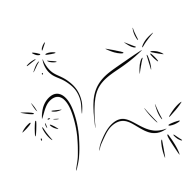 El çizimi havai fişek şekli