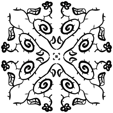 el çizimi dairesel desen geleneksel motif ve antik doğu süslemeleri