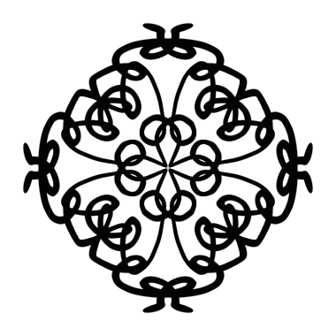 el çizimi dairesel desen geleneksel motif ve antik doğu süslemeleri